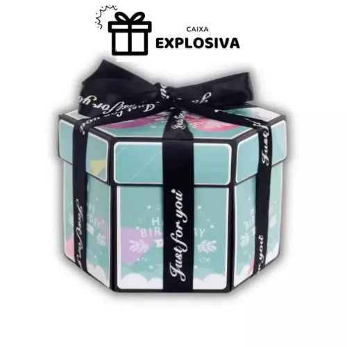 Caixa Explosiva Montada Boxy™ Feliz Aniversário